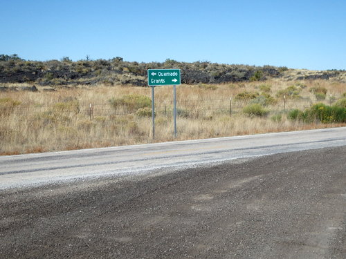 GDMBR: Quemado left (our direction, west on NM-117), Grants right.